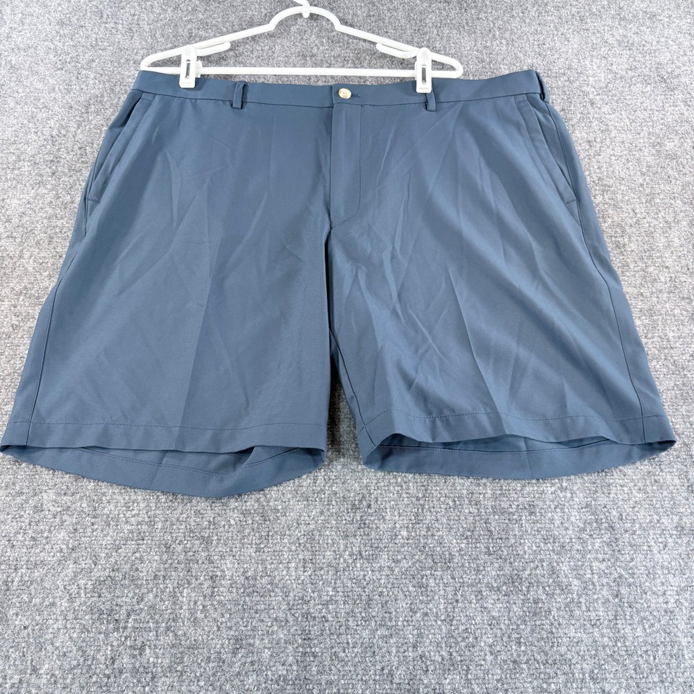 Peter Millar Crown Sport Mens Blue Performance Golf Shorts Size 40 Flat Front‎